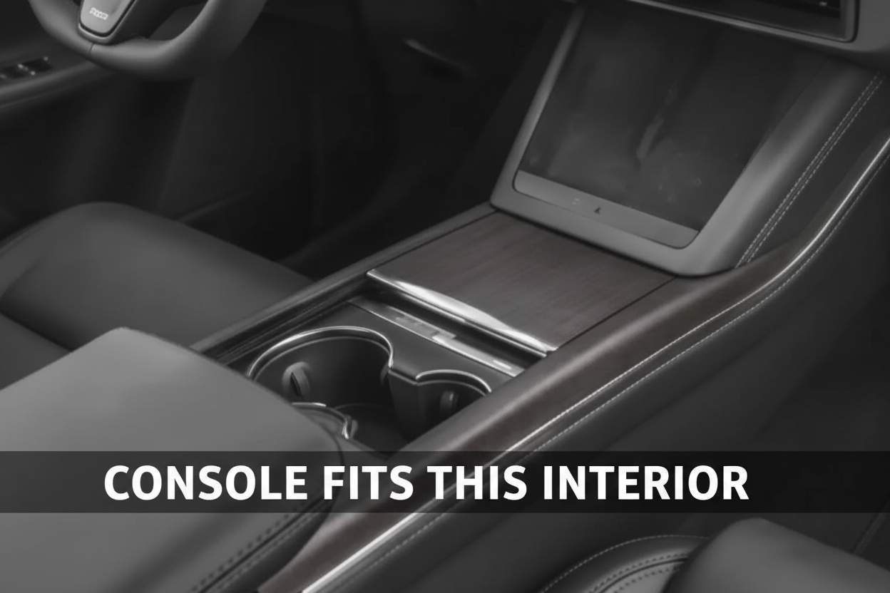 Center Console Organizer Set for Tesla Model S & Model X Gen 2 — Black Ops White - NO J1772