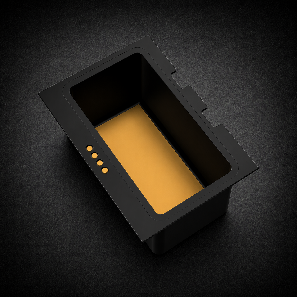 Niftly3D Black Ops sliding tray for Rivian R1S / R1T, yellow base, top assembly only