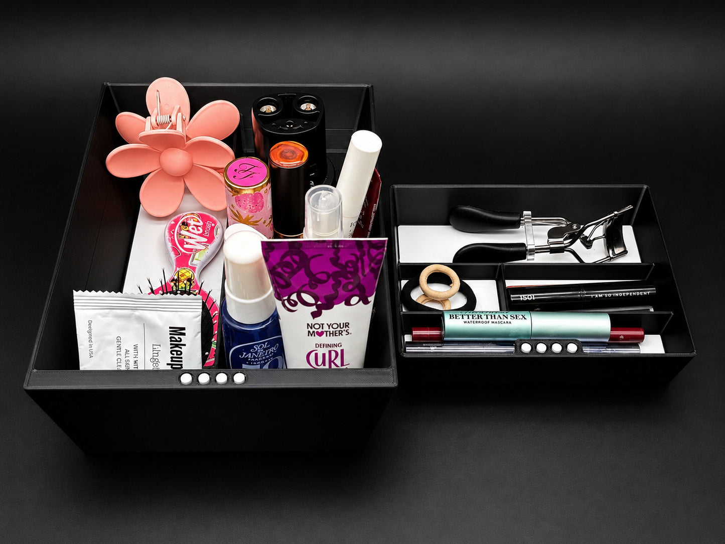 Center Console Organizer Set for Tesla Model S & Model X Gen 2 — Black Ops White